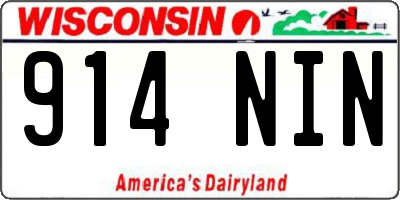 WI license plate 914NIN