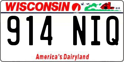 WI license plate 914NIQ