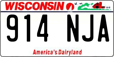 WI license plate 914NJA