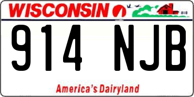 WI license plate 914NJB
