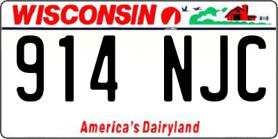 WI license plate 914NJC