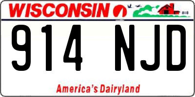 WI license plate 914NJD
