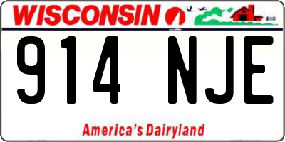 WI license plate 914NJE