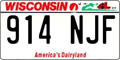 WI license plate 914NJF