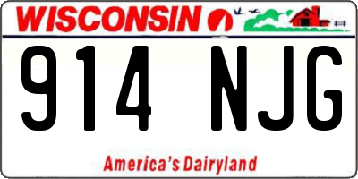 WI license plate 914NJG