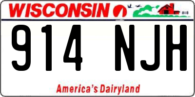 WI license plate 914NJH