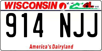 WI license plate 914NJJ