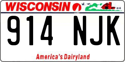WI license plate 914NJK