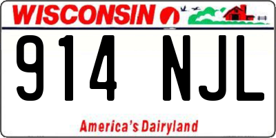 WI license plate 914NJL