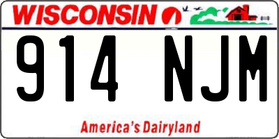 WI license plate 914NJM