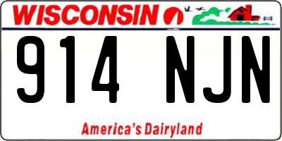 WI license plate 914NJN