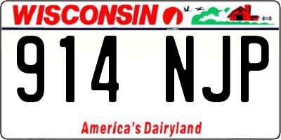 WI license plate 914NJP