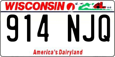 WI license plate 914NJQ
