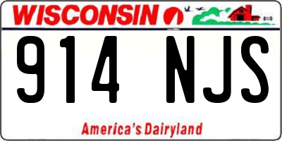 WI license plate 914NJS