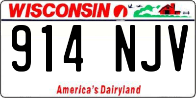 WI license plate 914NJV