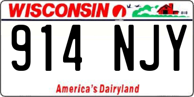 WI license plate 914NJY