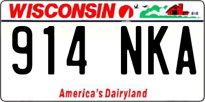 WI license plate 914NKA