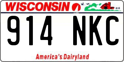 WI license plate 914NKC