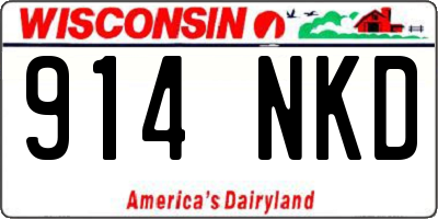 WI license plate 914NKD