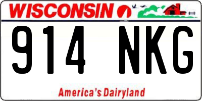 WI license plate 914NKG