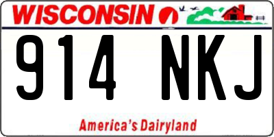 WI license plate 914NKJ