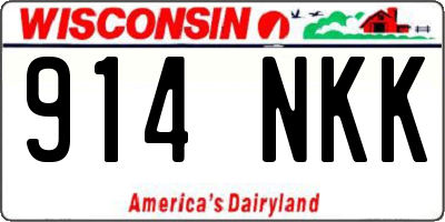 WI license plate 914NKK