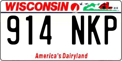 WI license plate 914NKP
