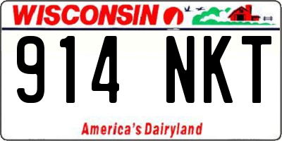 WI license plate 914NKT