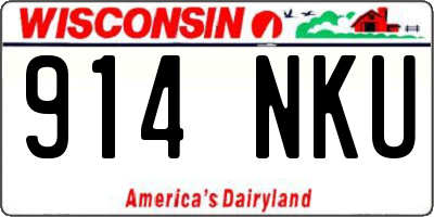 WI license plate 914NKU