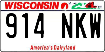 WI license plate 914NKW