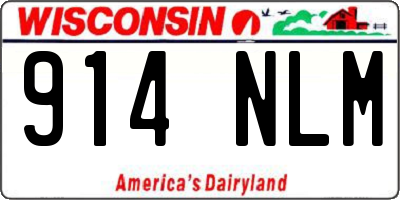 WI license plate 914NLM