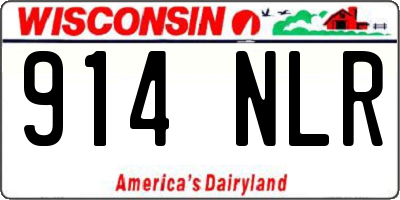 WI license plate 914NLR