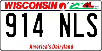 WI license plate 914NLS