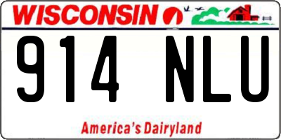 WI license plate 914NLU