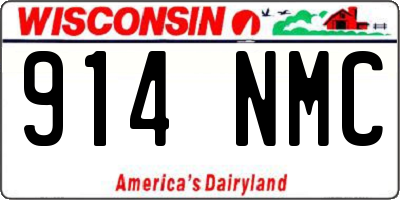 WI license plate 914NMC