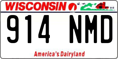 WI license plate 914NMD