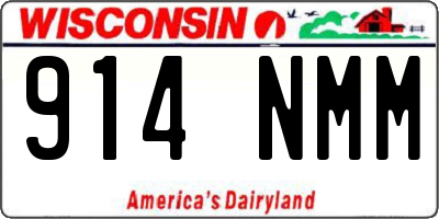WI license plate 914NMM