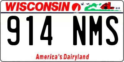 WI license plate 914NMS