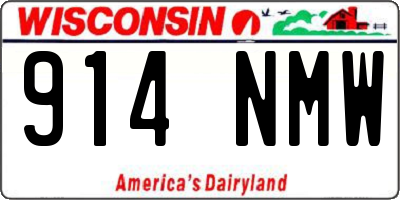 WI license plate 914NMW