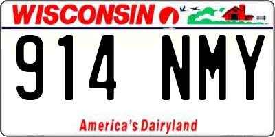 WI license plate 914NMY