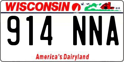WI license plate 914NNA
