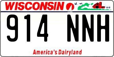 WI license plate 914NNH