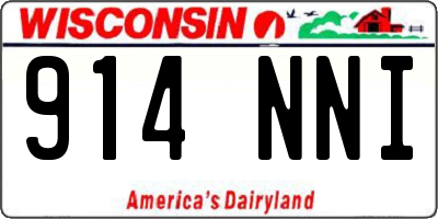 WI license plate 914NNI