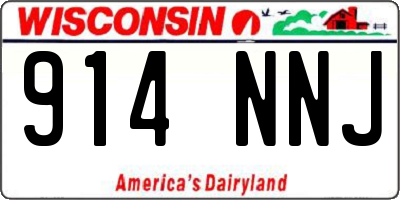 WI license plate 914NNJ
