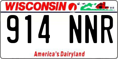 WI license plate 914NNR