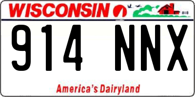 WI license plate 914NNX