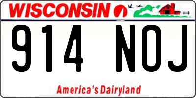 WI license plate 914NOJ