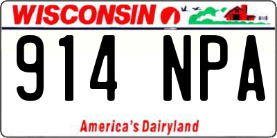 WI license plate 914NPA
