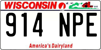 WI license plate 914NPE