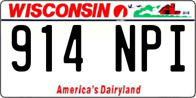 WI license plate 914NPI